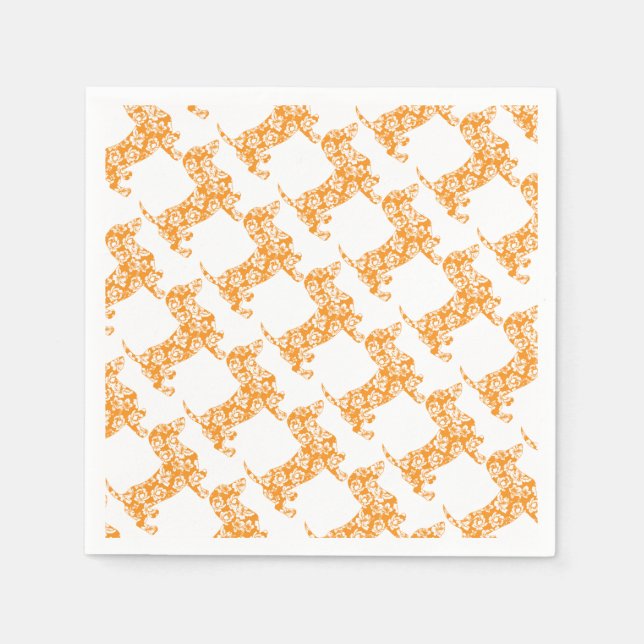 Aloha-Doxie-Orange Napkins (Front)