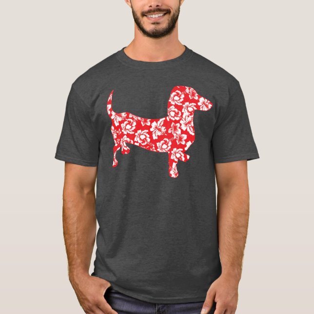 Aloha-Doxie-Red T-Shirt (Front)