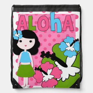 Aloha Drawstring Backpack Bag