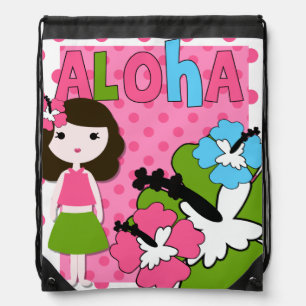 Aloha Drawstring Backpack Bag