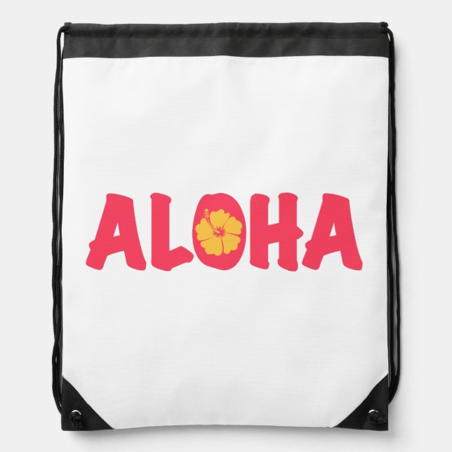 Aloha Drawstring Bag (Front)