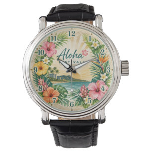 Aloha Festivals Hawaii Tropical Beach Floral Watch