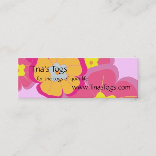 Customizable Aloha Floral Theme Care Instructions Business Cards