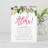 Aloha Floral | Tropical Baby Shower Invitation (Standing Front)