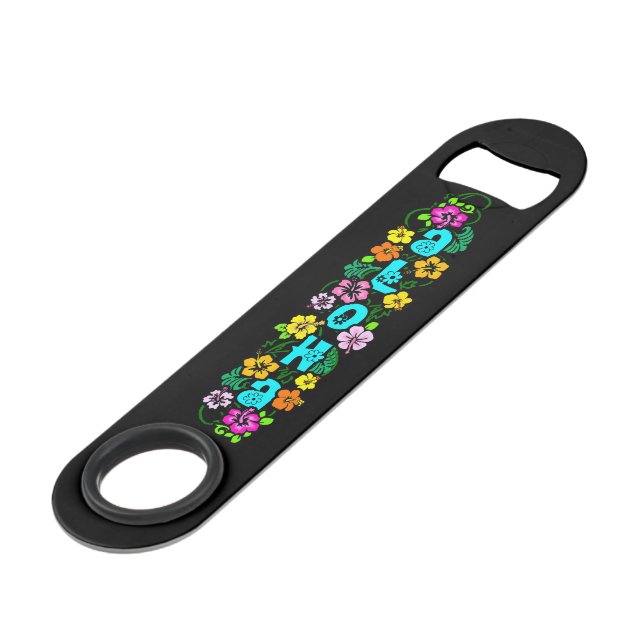Aloha Flowers 🌺 Bar Key (Front Angled)