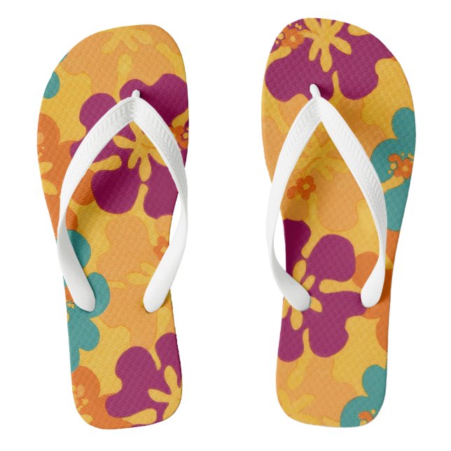 Aloha Flowers Flip Flops (Footbed)