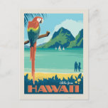 Aloha fom Hawaii | Parrot Postcard<br><div class="desc">Anderson Design Group is an award-winning illustration and design firm in Nashville,  Tennessee. Founder Joel Anderson directs a team of talented artists to create original poster art that looks like classic vintage advertising prints from the 1920s to the 1960s.</div>