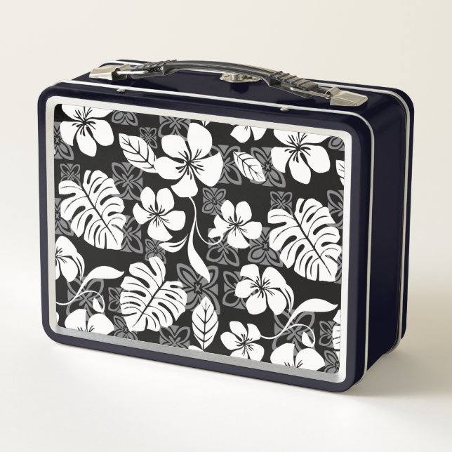 ALOHA FRIDAY (BLACK & GRAY) METAL LUNCH BOX (Back)