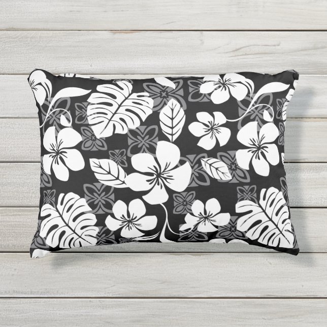 ALOHA FRIDAY (BLACK/GRAY) OUTDOOR PILLOW (Front)