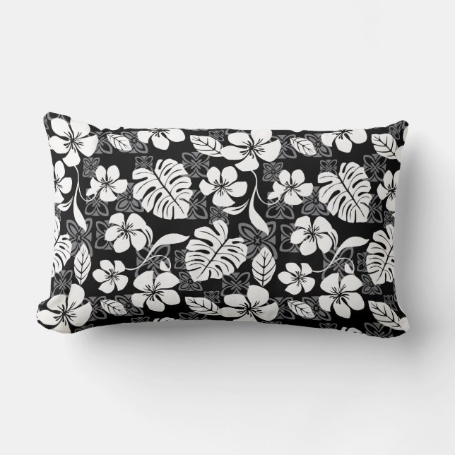 ALOHA FRIDAY (BLACK) LUMBAR PILLOW (Front)