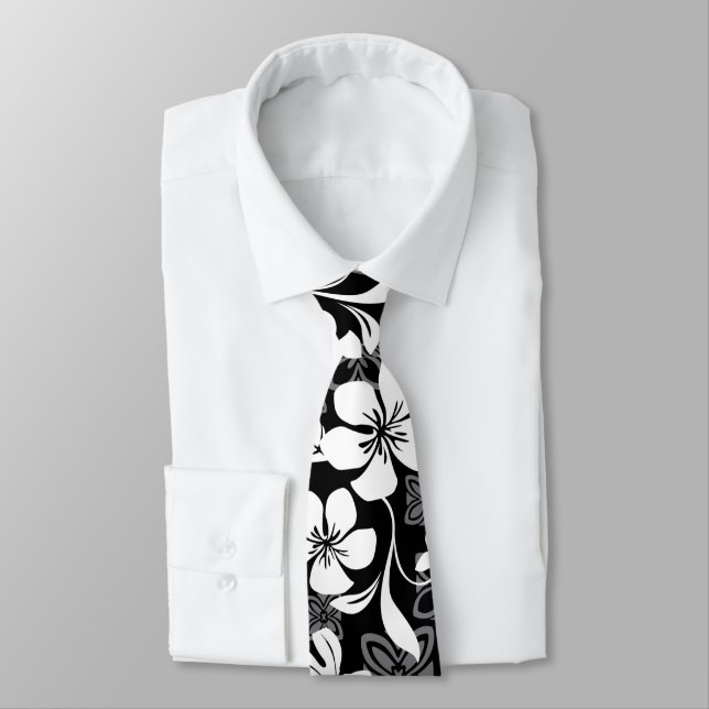 ALOHA FRIDAY (BLACK) NECK TIE (Tied)