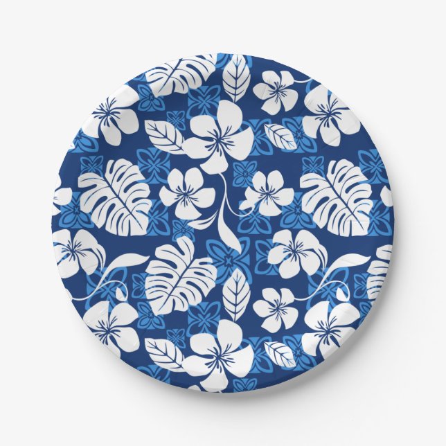ALOHA FRIDAY (BLUE) PAPER PLATES (Front)