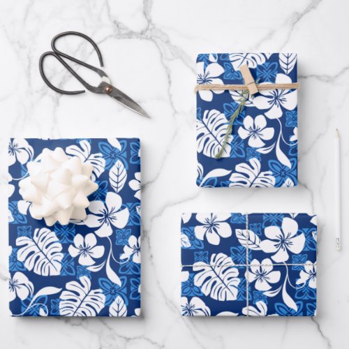 ALOHA FRIDAY BLUE WRAPPING PAPER SHEETS