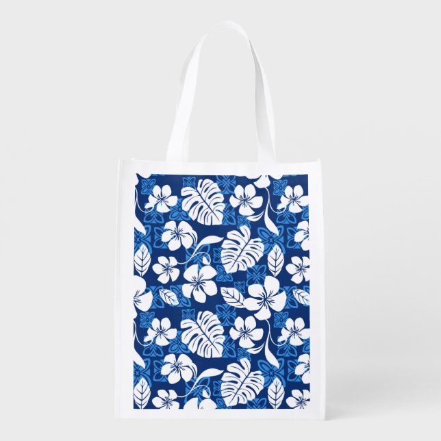 ALOHA FRIDAY (BLUE x 2) Grocery Bag (Back)