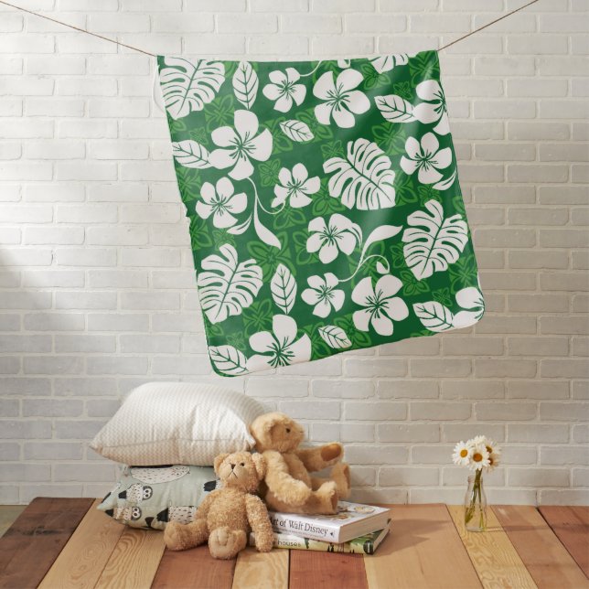 ALOHA FRIDAY (GREEN) BABY BLANKET (In Situ)