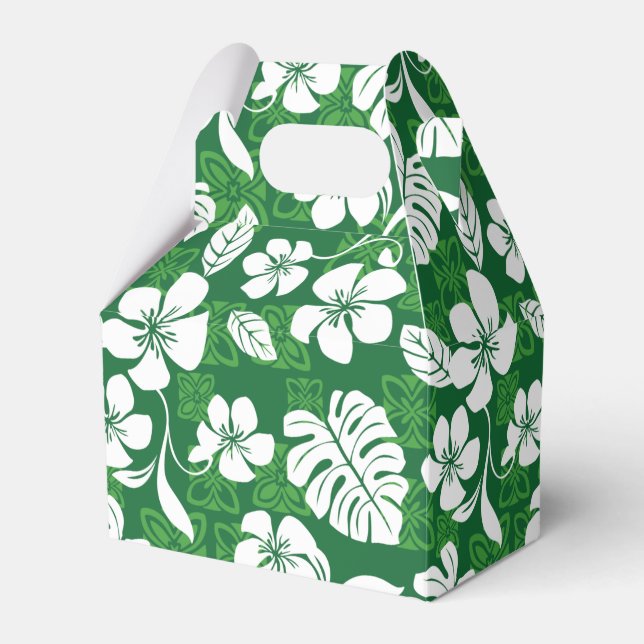 ALOHA FRIDAY (GREEN) FAVOR BOXES (Front Side)