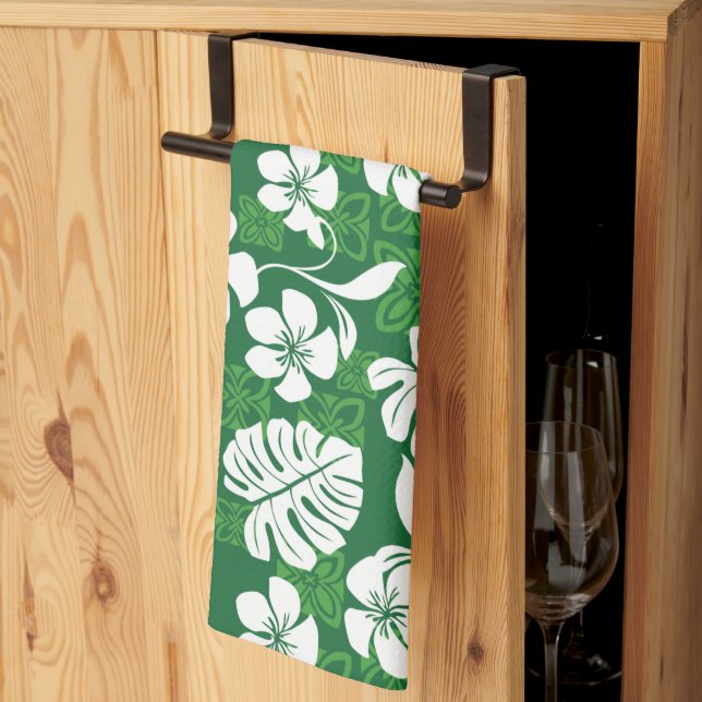 ALOHA FRIDAY (GREEN) KITCHEN TOWEL (Thirds Fold)