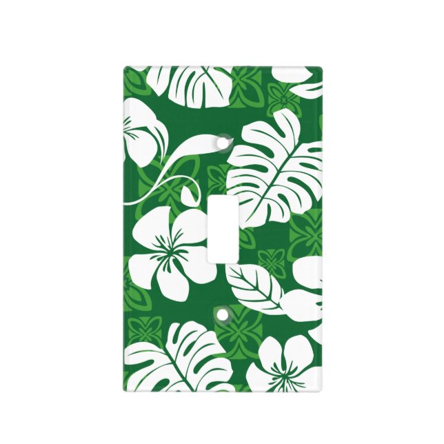 ALOHA FRIDAY (GREEN) LIGHT SWITCH COVER (Front)