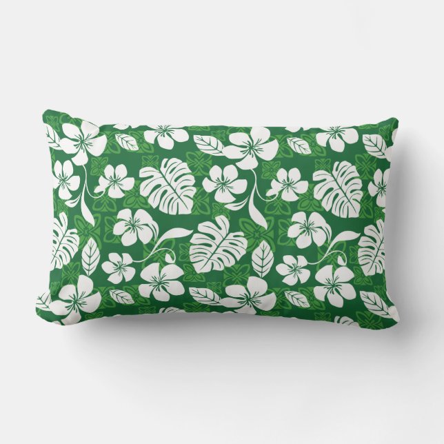 ALOHA FRIDAY (GREEN) LUMBAR PILLOW (Front)