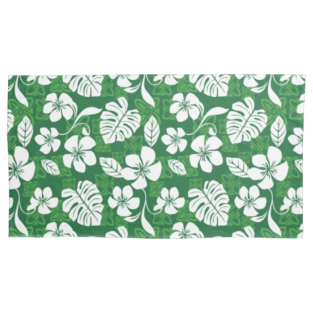 ALOHA FRIDAY (GREEN) PILLOW CASE (Front-Left)