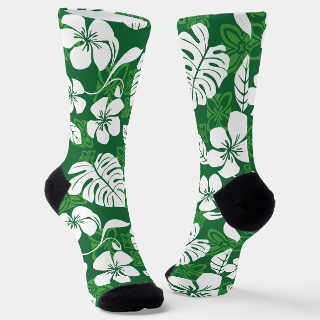 ALOHA FRIDAY (GREEN) SOCKS (Angled)