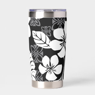ALOHA FRIDAY PATTERN IN BLACK INSULATED TUMBLER