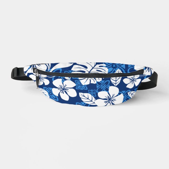ALOHA FRIDAY PATTERN IN BLUE FANNY PACK (Front)