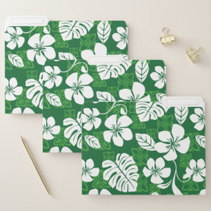 ALOHA FRIDAY PATTERN IN GREEN FILE FOLDER
