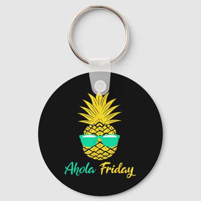 Aloha Friday Pineapple Summer Fruit Pineapple Keychain (Front)