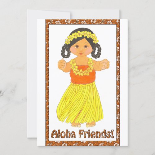 Aloha Friends Hawaiian Luau Invite