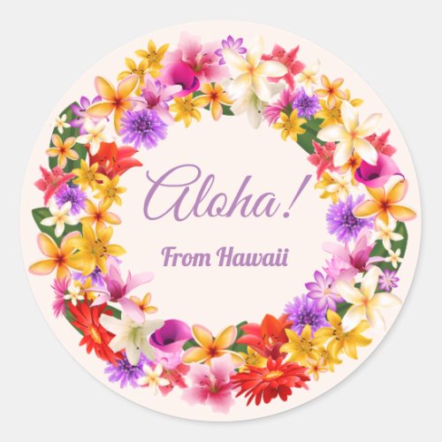 Aloha From Hawaii Classic Round Sticker