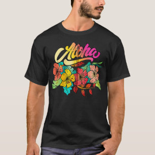 Aloha from Hawaii Cute Hibiscus Flowers Aloha Zip  T-Shirt