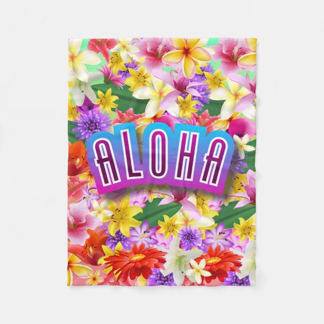 Aloha From Hawaii! Fleece Blanket (Front)