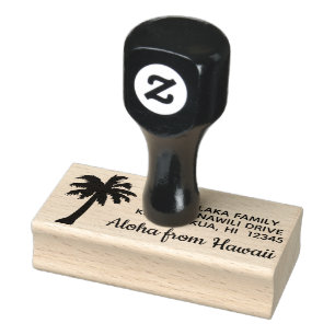Aloha from Hawaii Palm Tree Return Address Stamp