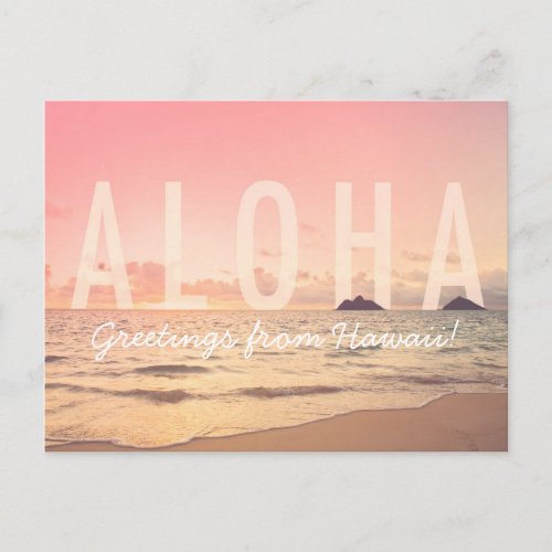 Aloha from Hawaii Postcard