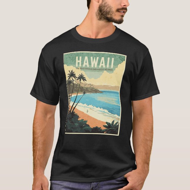 Aloha from Hawaii Vintage Travel T-Shirt (Front)