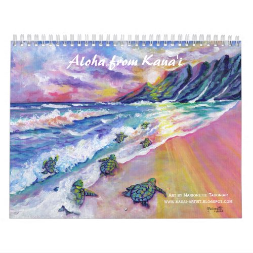 Aloha from Kauai Hawaii Calendar