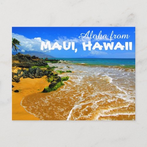 Aloha from Maui Hawaii Postcard
