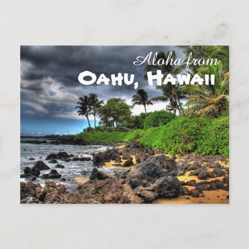 Aloha from Oahu Hawaii Postcard