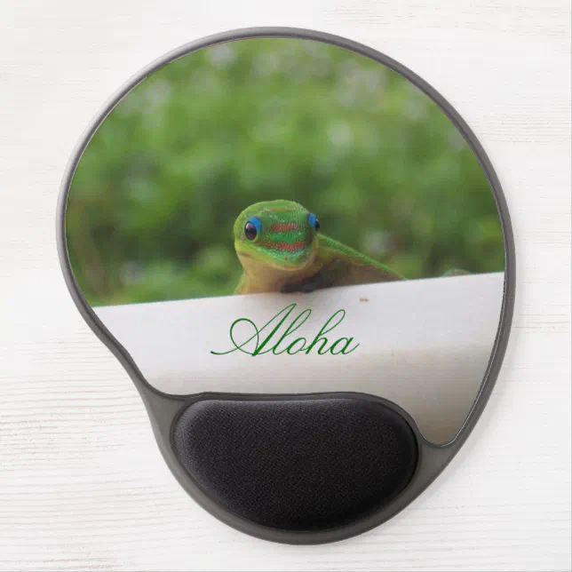 Aloha Gecko in Hawaii Gel Mouse Pad