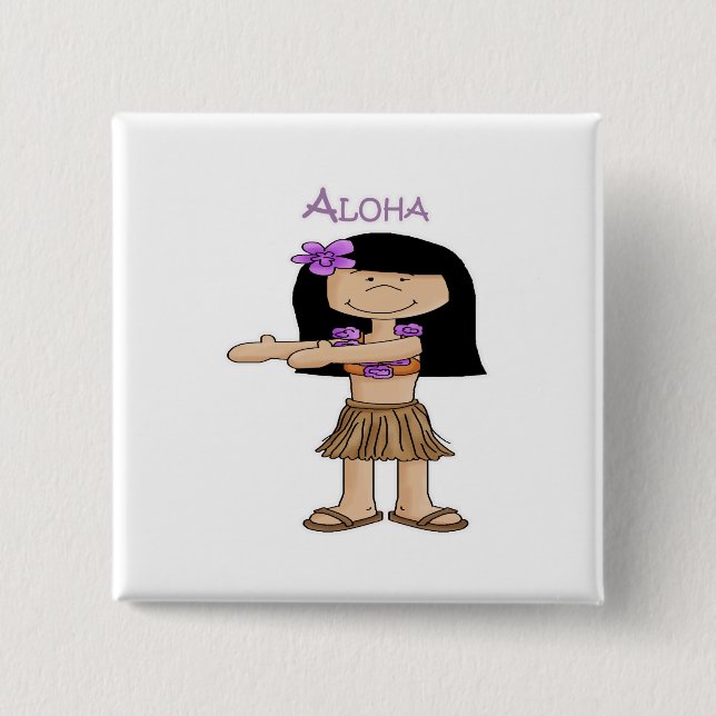 Aloha Girl Button (Front)