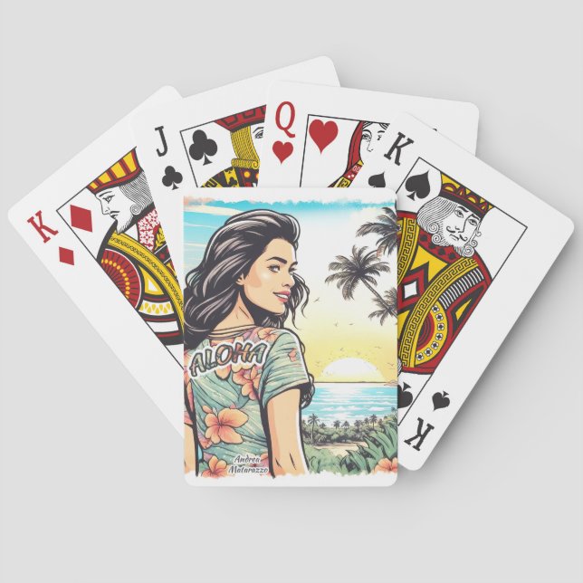 Aloha Girl Poker Cards (Back)