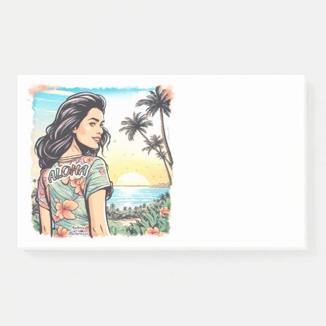 Aloha Girl  Post-it Notes (Front)