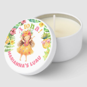 Aloha girl summer Tropical Luau birthday party Mini Candle Favors