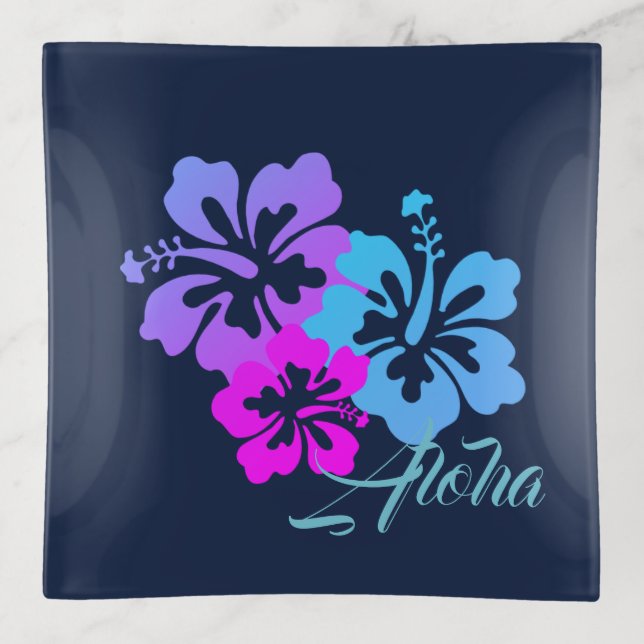 Aloha Glass Trinket Dish (Front)