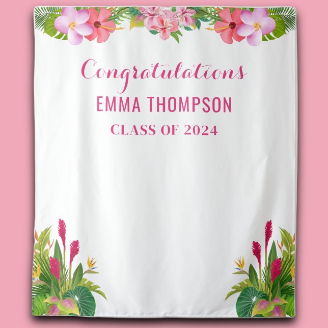 Aloha Graduation Luau Class Of 2024 Backdrop (Creator Uploaded)