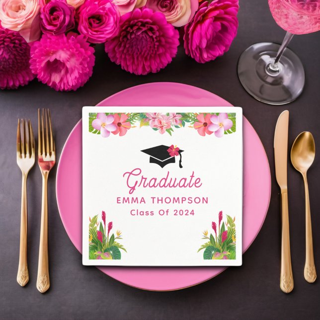 Aloha Graduation Luau Class Of 2024 Napkins (Creator Uploaded)