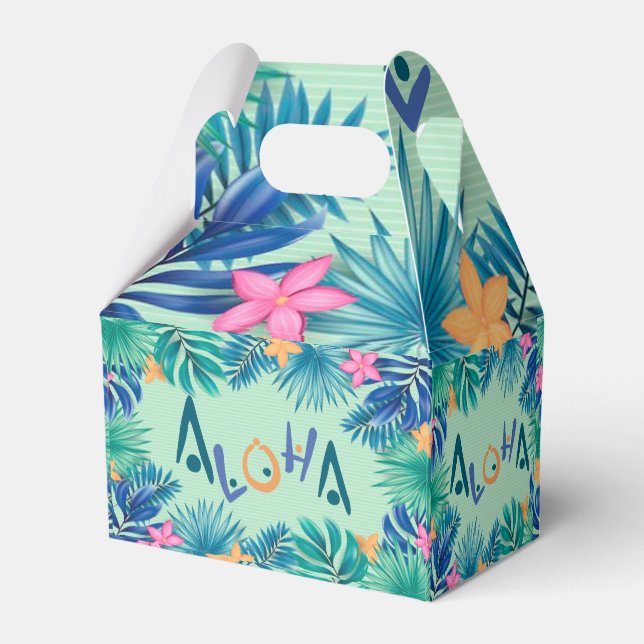 Aloha Greeting Favor Box (Back Side)