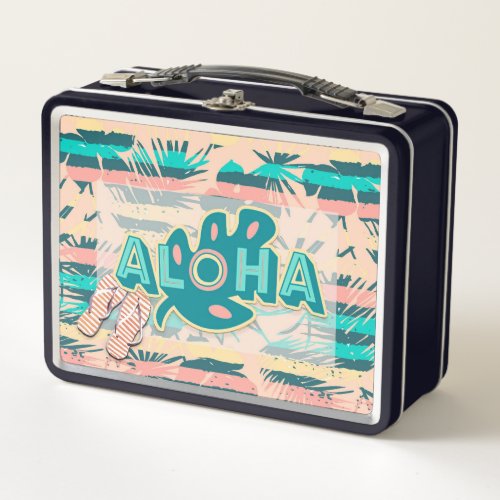 Aloha Greeting with Flip Flops Lunchbox