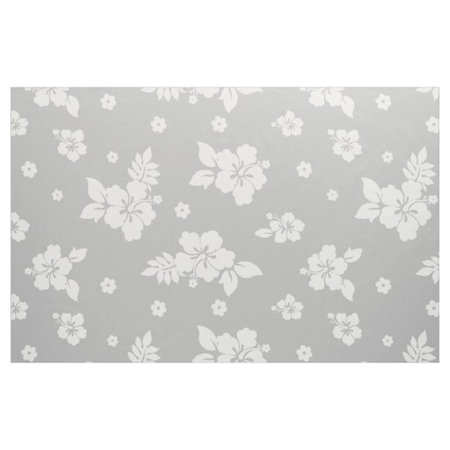 Aloha Grey Classic Hawaiian Seamless Pattern Fabric (Fat Quarter)